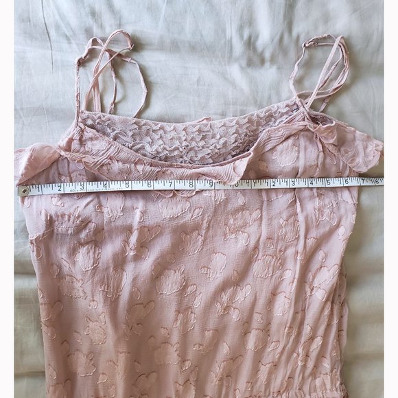 NWOT BCBGMaxAzria Runway Pink Silk Chiffon Dress - Picture 2 of 8